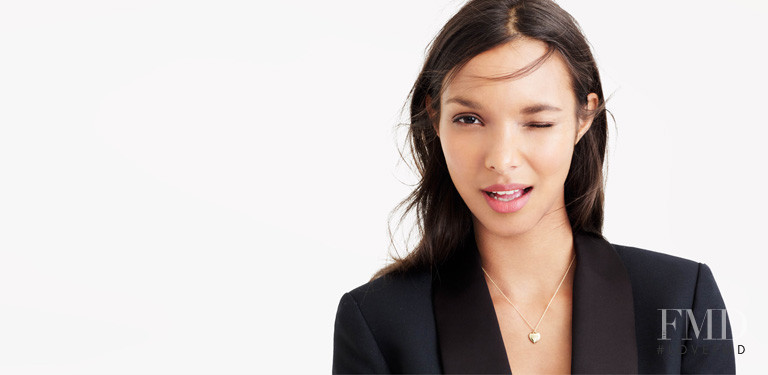 Lais Ribeiro featured in  the J.Crew Jewels lookbook for Winter 2014