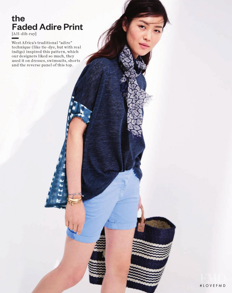 Liu Wen featured in  the J.Crew catalogue for Summer 2015