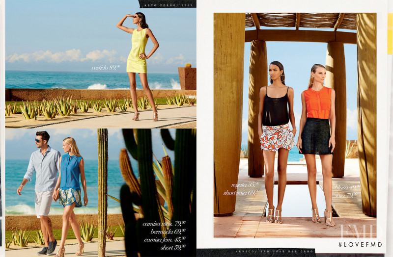 Lais Ribeiro featured in  the Riachuelo lookbook for Resort 2014