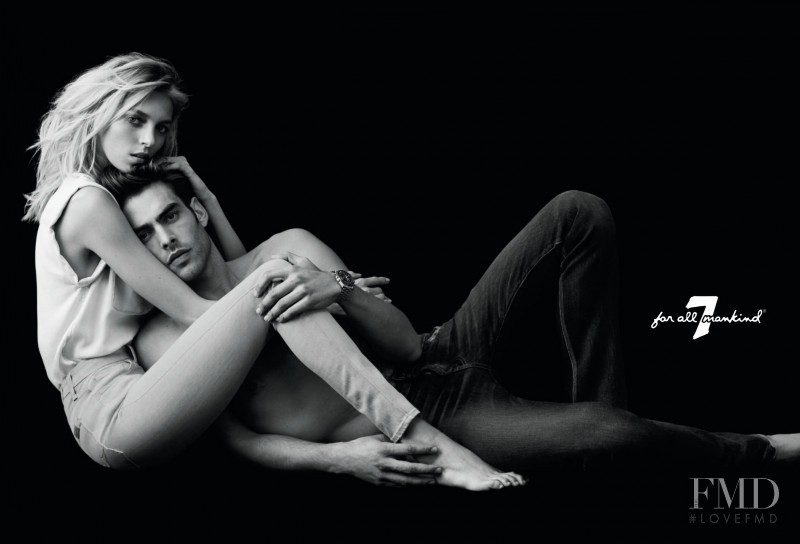 Anja Rubik featured in  the 7 For All Mankind advertisement for Spring/Summer 2014