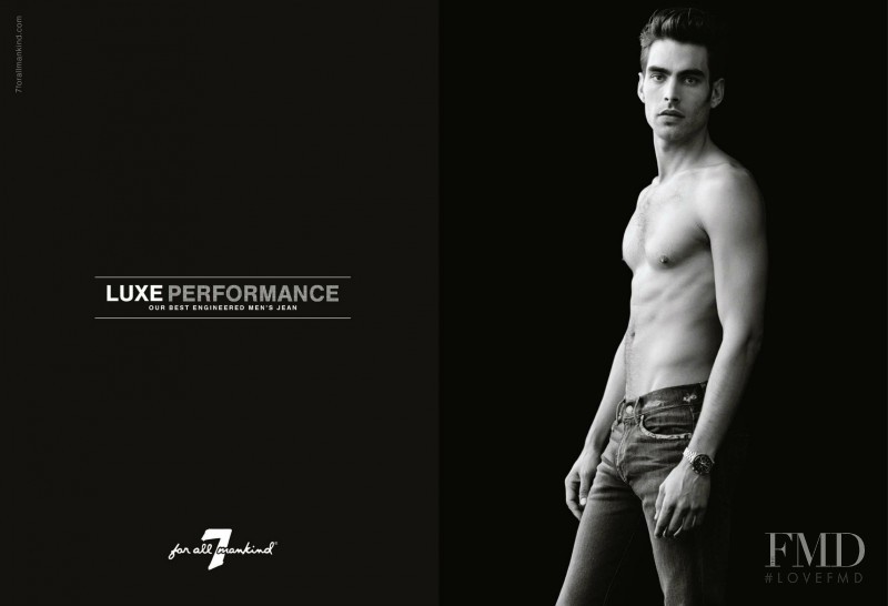Jon Kortajarena featured in  the 7 For All Mankind advertisement for Spring/Summer 2014