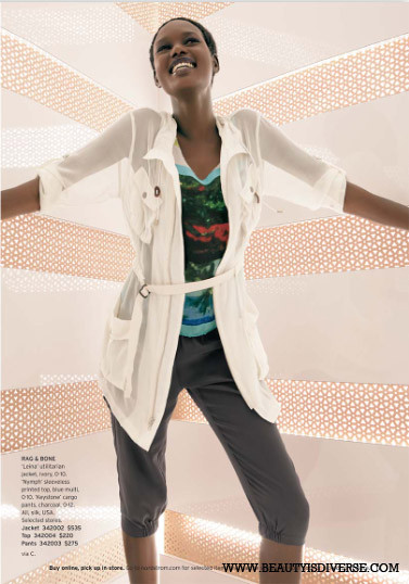 Ajak Deng featured in  the Nordstrom lookbook for Summer 2011