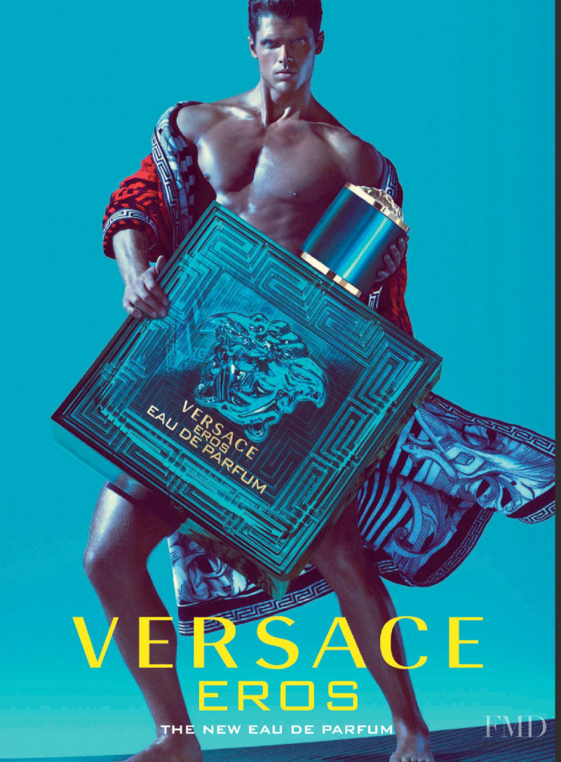 Brian Shimansky featured in  the Versace Fragrance advertisement for Autumn/Winter 2020