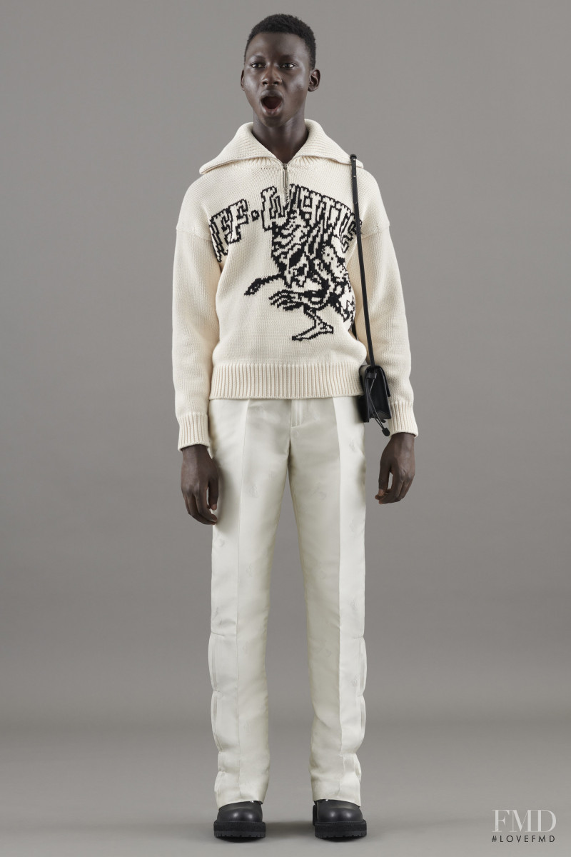 Tamsir Thiam featured in  the Off-White lookbook for Resort 2021