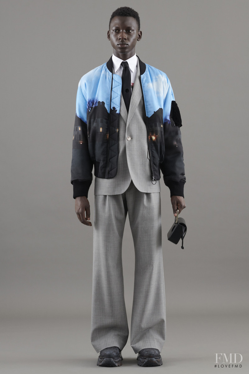 Tamsir Thiam featured in  the Off-White lookbook for Resort 2021