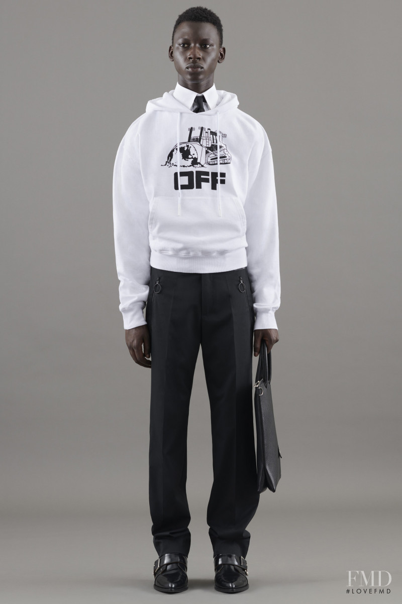 Tamsir Thiam featured in  the Off-White lookbook for Resort 2021