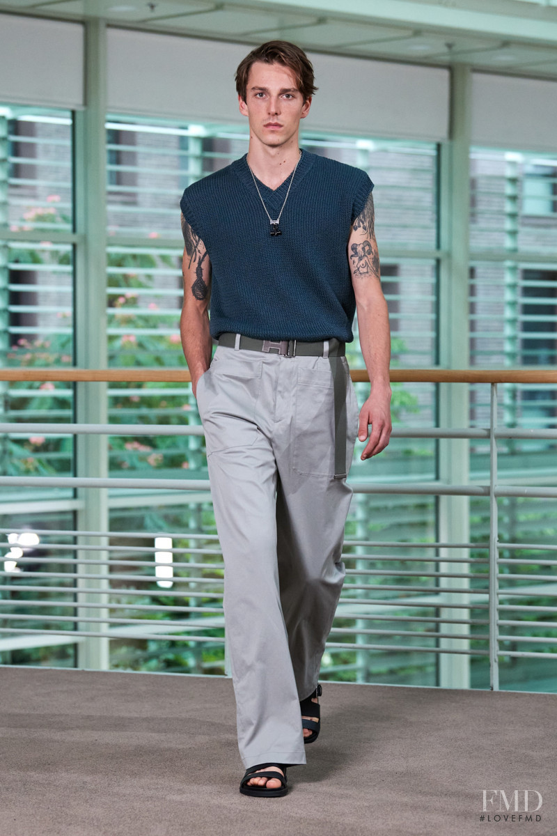 Quentin Demeester featured in  the Hermès lookbook for Spring/Summer 2021