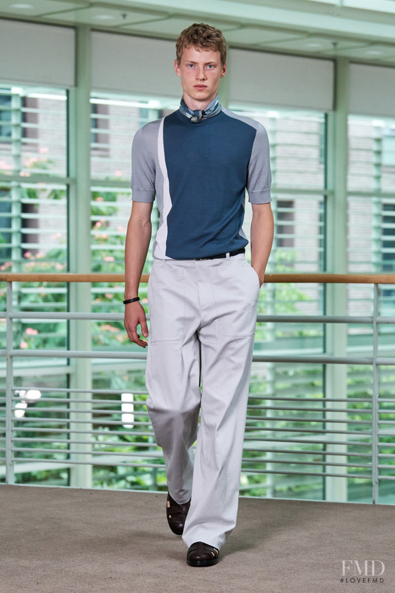 Braien Vaiksaar featured in  the Hermès lookbook for Spring/Summer 2021