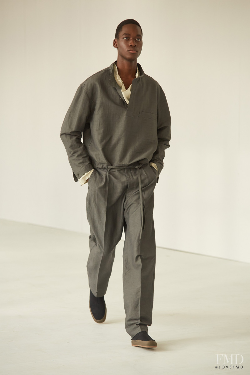 Lassina Karamoko featured in  the Christophe Lemaire fashion show for Spring/Summer 2021