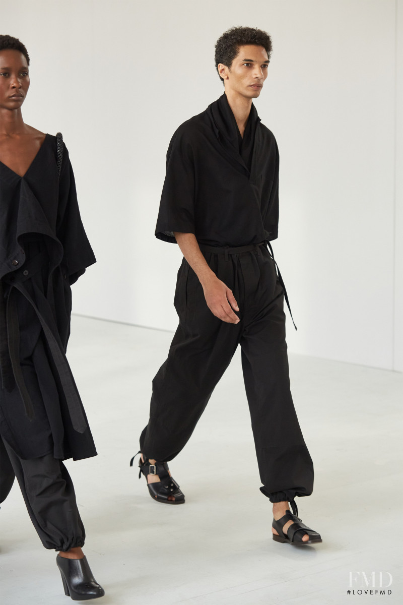 Filip Roseen featured in  the Christophe Lemaire fashion show for Spring/Summer 2021