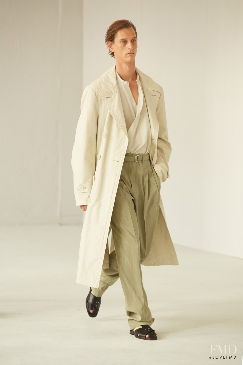 Rogier Bosschaart featured in  the Christophe Lemaire fashion show for Spring/Summer 2021