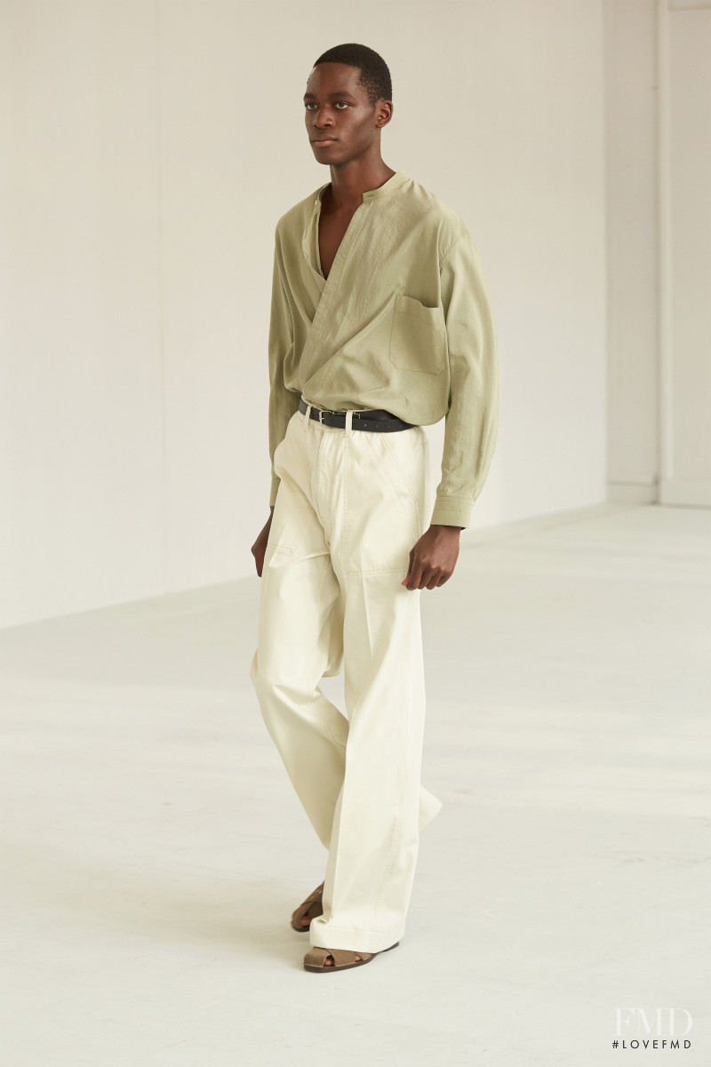 Lassina Karamoko featured in  the Christophe Lemaire fashion show for Spring/Summer 2021