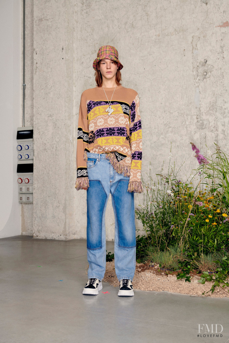 Jakob Eilinghoff featured in  the MSGM lookbook for Spring/Summer 2021