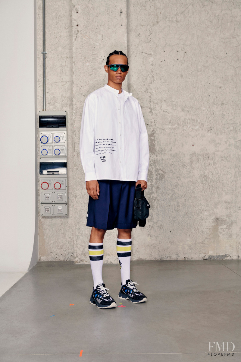 Nigel Herrenauw featured in  the MSGM lookbook for Spring/Summer 2021