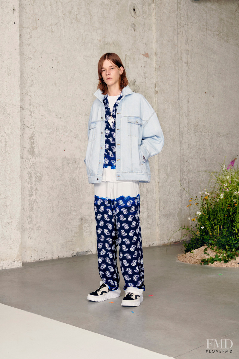 Jakob Eilinghoff featured in  the MSGM lookbook for Spring/Summer 2021