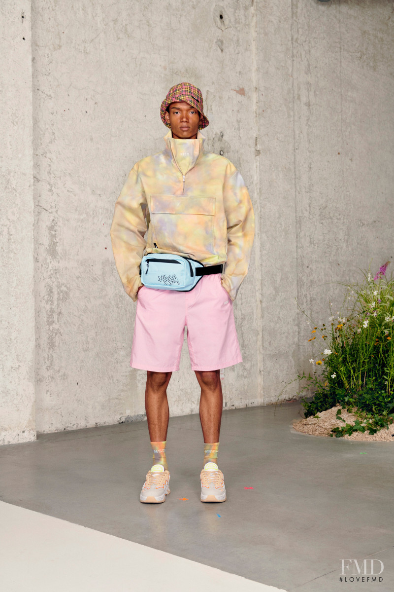 Nigel Herrenauw featured in  the MSGM lookbook for Spring/Summer 2021