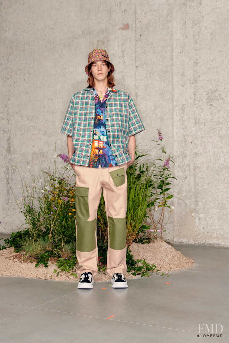 Jakob Eilinghoff featured in  the MSGM lookbook for Spring/Summer 2021