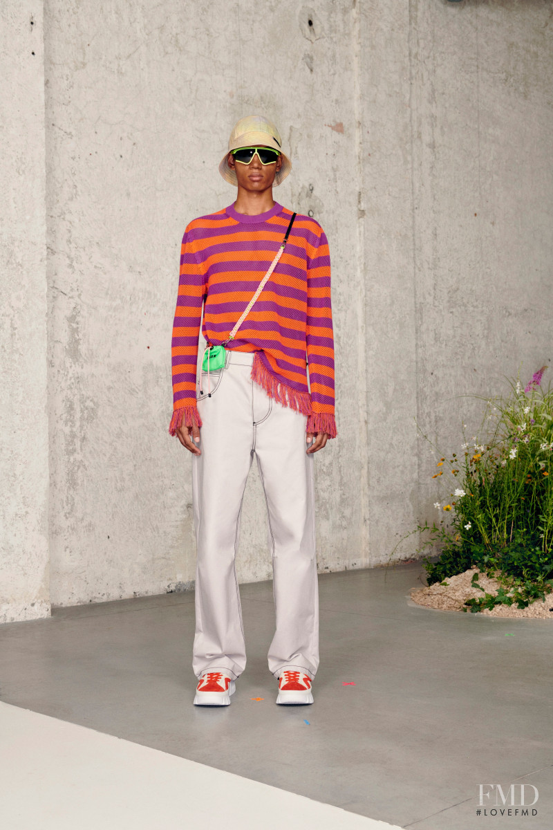 Nigel Herrenauw featured in  the MSGM lookbook for Spring/Summer 2021