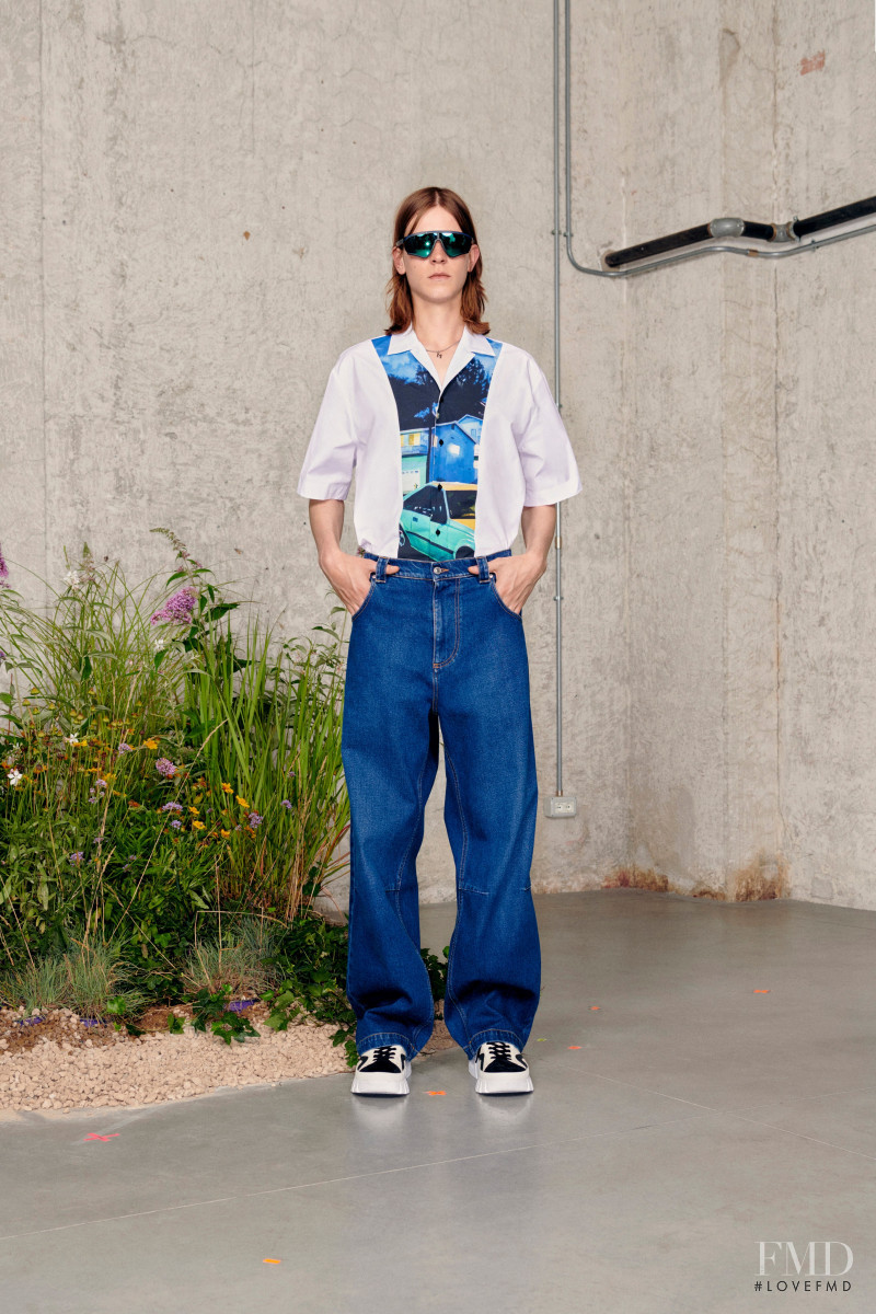 Jakob Eilinghoff featured in  the MSGM lookbook for Spring/Summer 2021