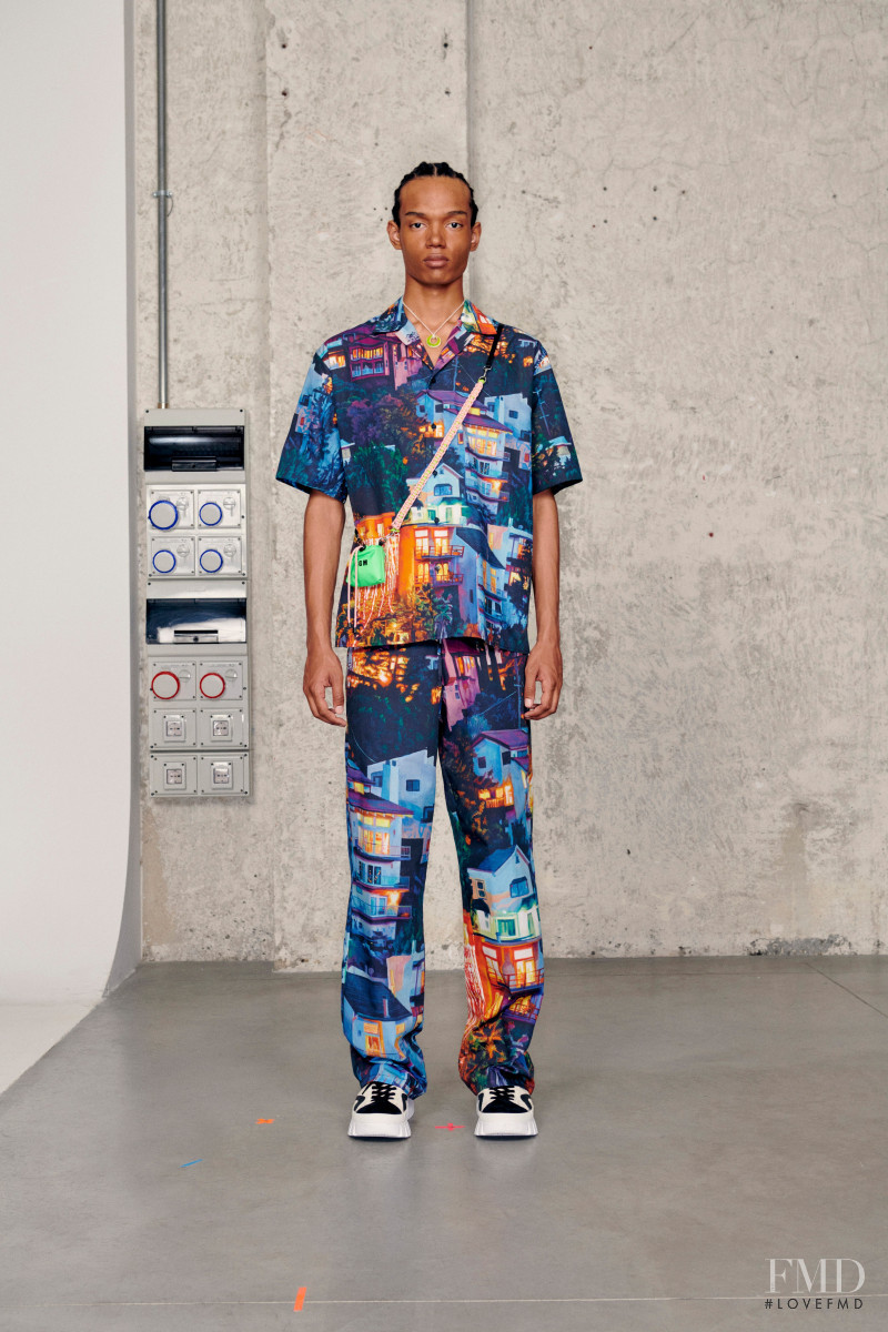 Nigel Herrenauw featured in  the MSGM lookbook for Spring/Summer 2021