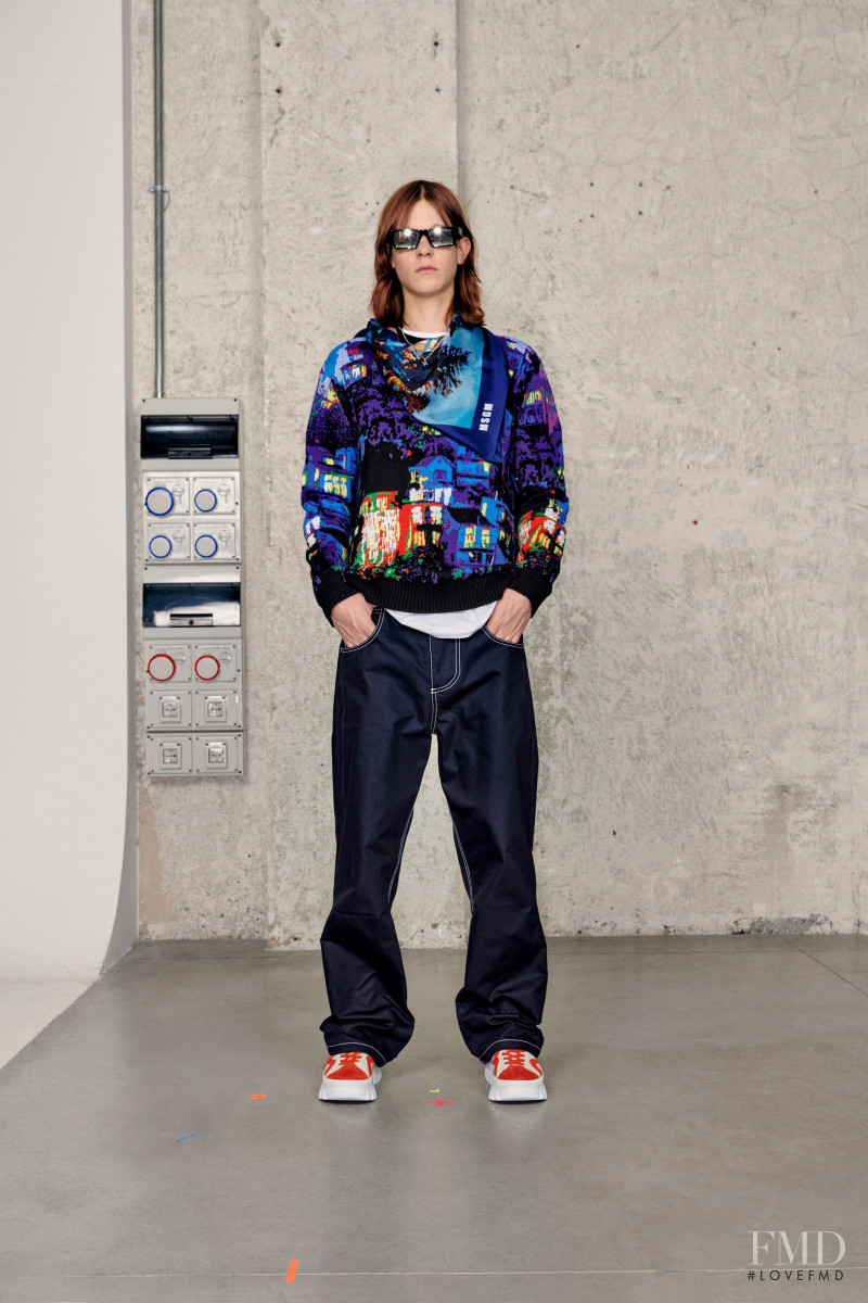 Jakob Eilinghoff featured in  the MSGM lookbook for Spring/Summer 2021