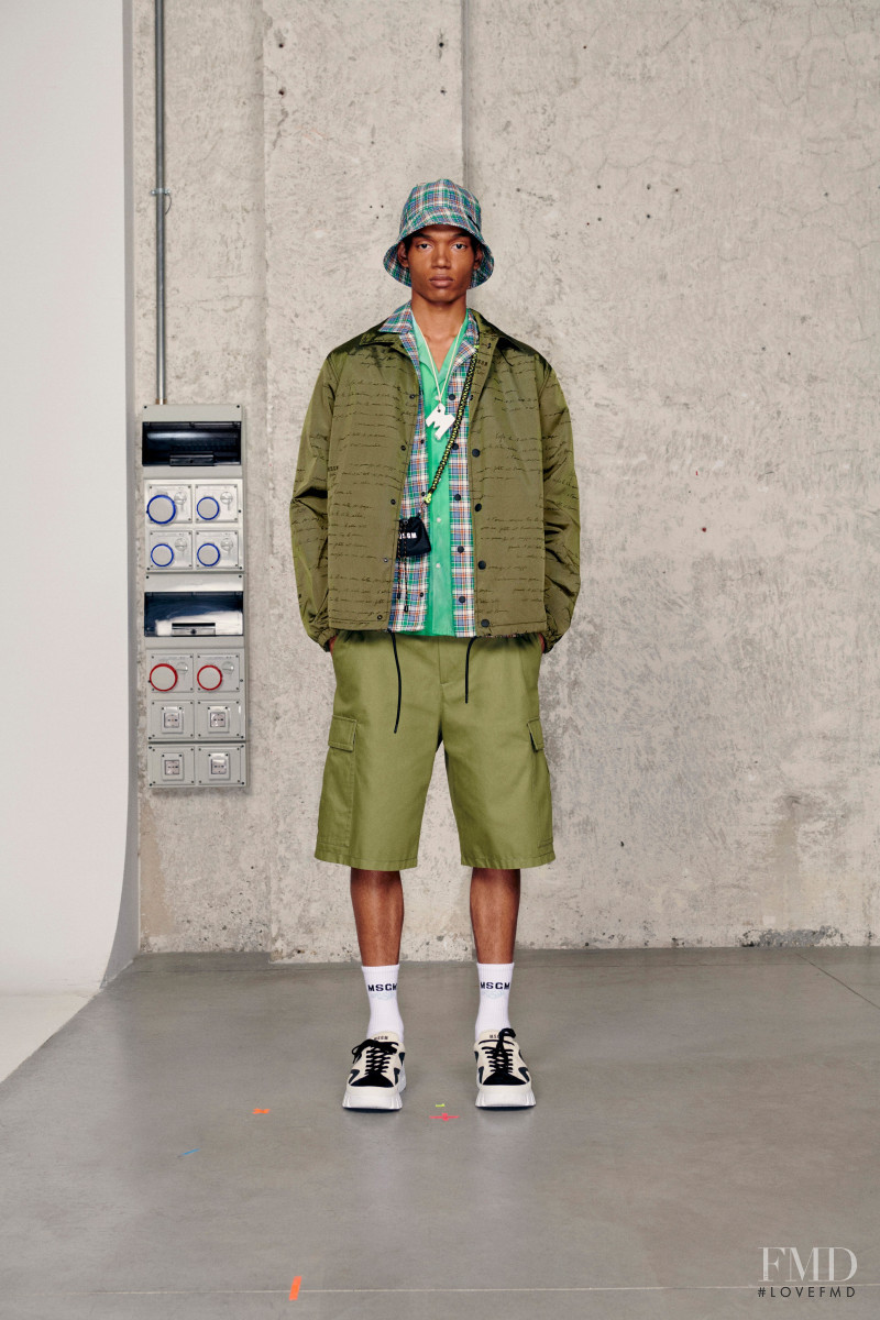 Nigel Herrenauw featured in  the MSGM lookbook for Spring/Summer 2021