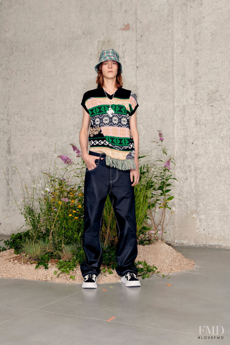 Jakob Eilinghoff featured in  the MSGM lookbook for Spring/Summer 2021