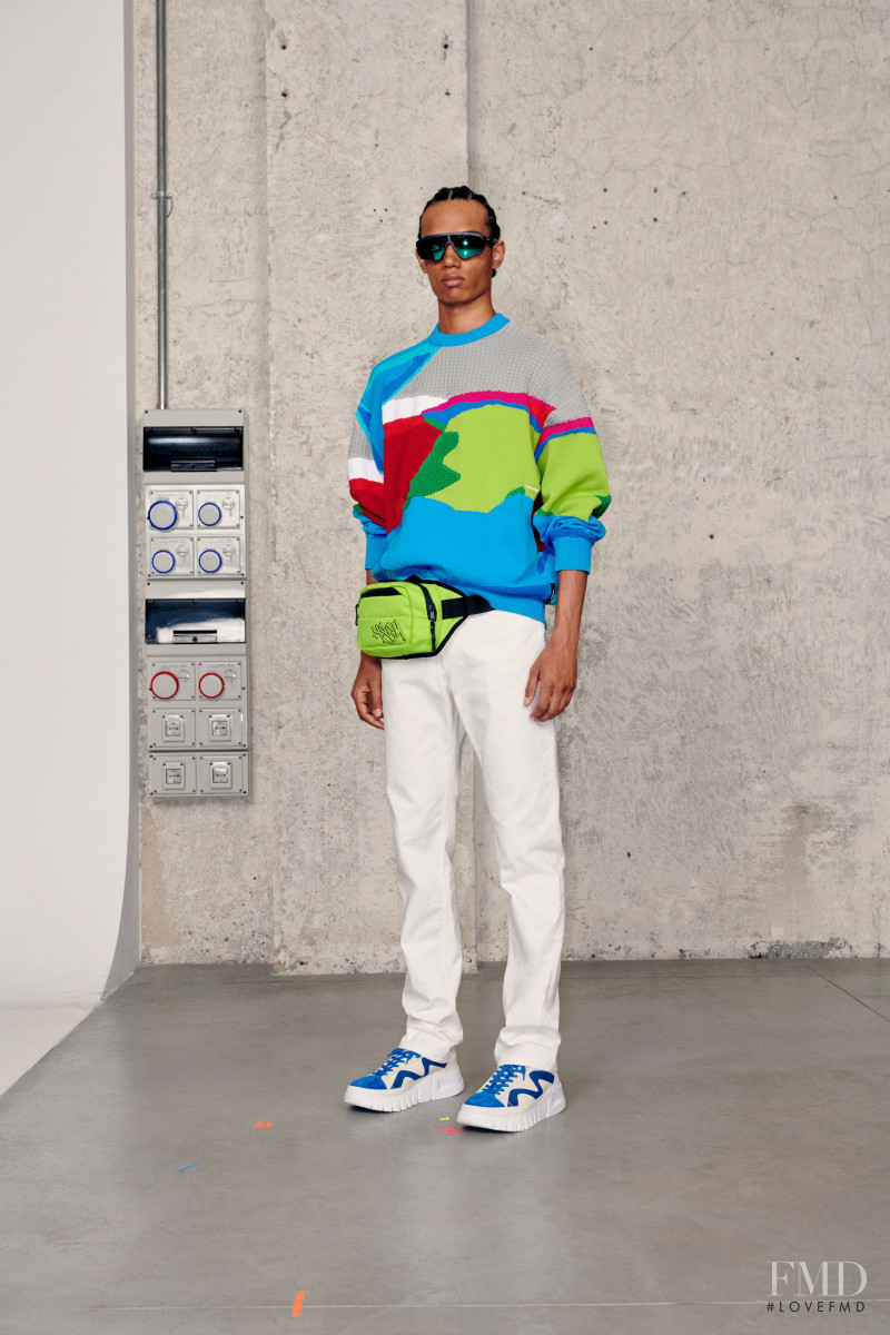 Nigel Herrenauw featured in  the MSGM lookbook for Spring/Summer 2021