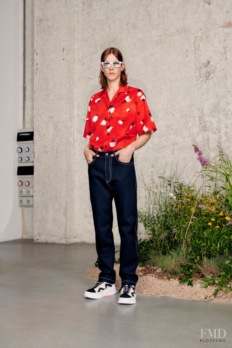 Jakob Eilinghoff featured in  the MSGM lookbook for Spring/Summer 2021