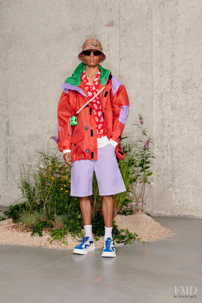 Nigel Herrenauw featured in  the MSGM lookbook for Spring/Summer 2021