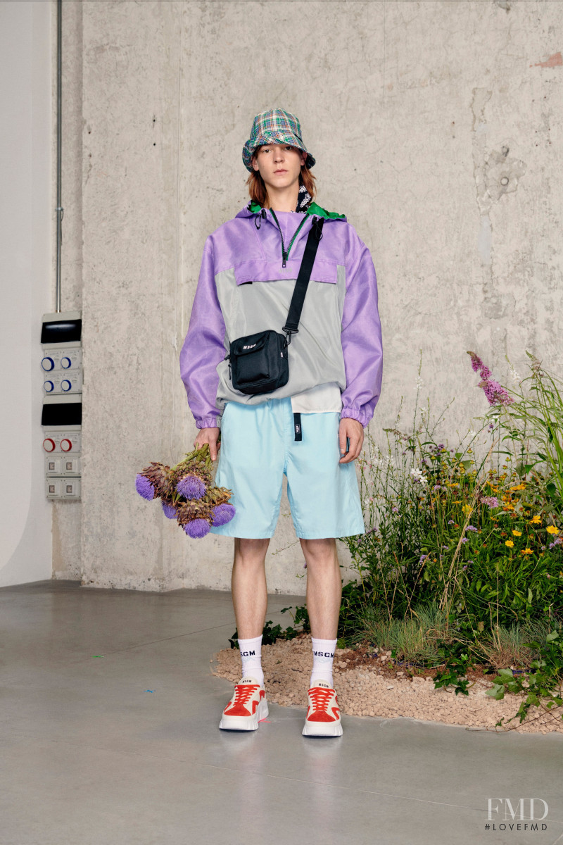 Jakob Eilinghoff featured in  the MSGM lookbook for Spring/Summer 2021