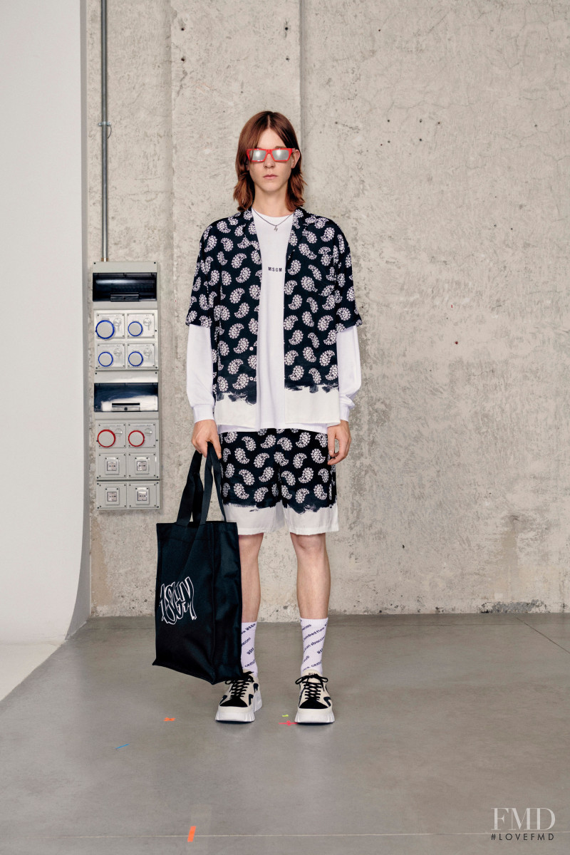 Jakob Eilinghoff featured in  the MSGM lookbook for Spring/Summer 2021