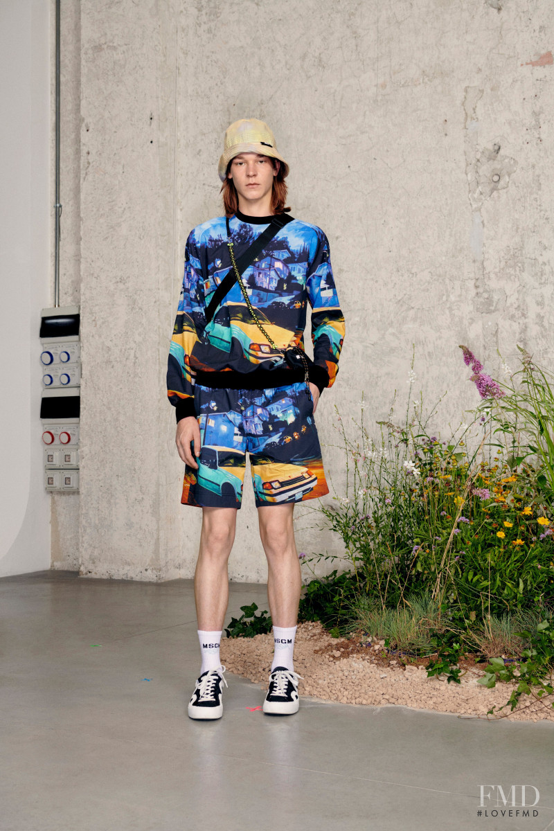 Jakob Eilinghoff featured in  the MSGM lookbook for Spring/Summer 2021