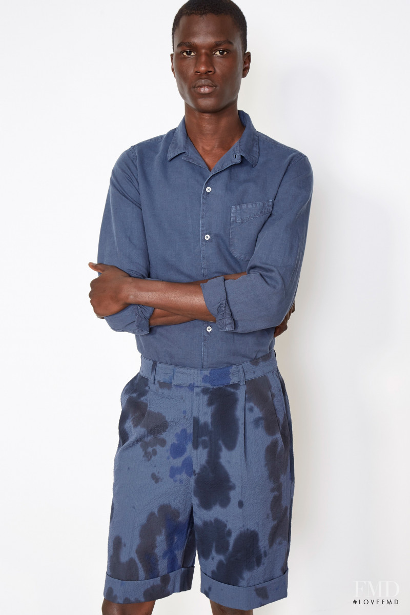 Mamadou Lo featured in  the Officine Generale lookbook for Spring/Summer 2021