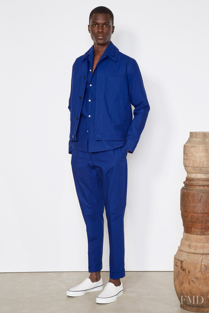 Mamadou Lo featured in  the Officine Generale lookbook for Spring/Summer 2021