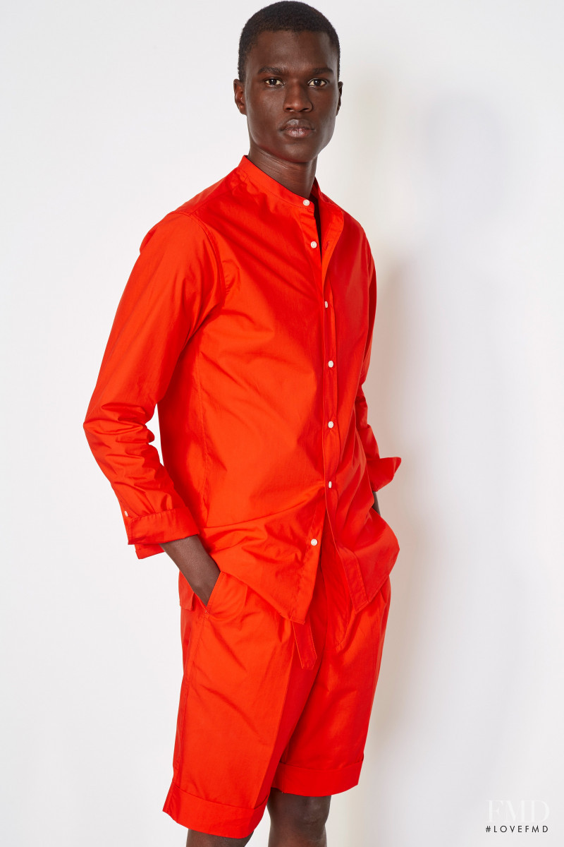 Mamadou Lo featured in  the Officine Generale lookbook for Spring/Summer 2021