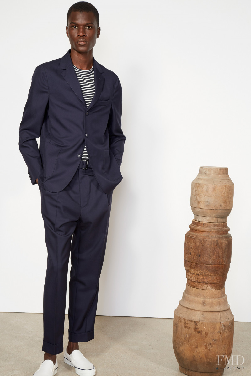 Mamadou Lo featured in  the Officine Generale lookbook for Spring/Summer 2021