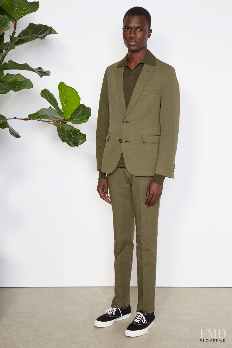 Mamadou Lo featured in  the Officine Generale lookbook for Spring/Summer 2021