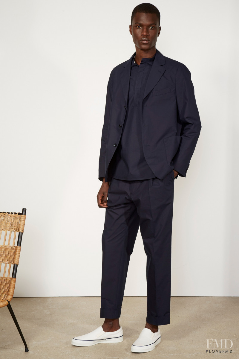 Mamadou Lo featured in  the Officine Generale lookbook for Spring/Summer 2021