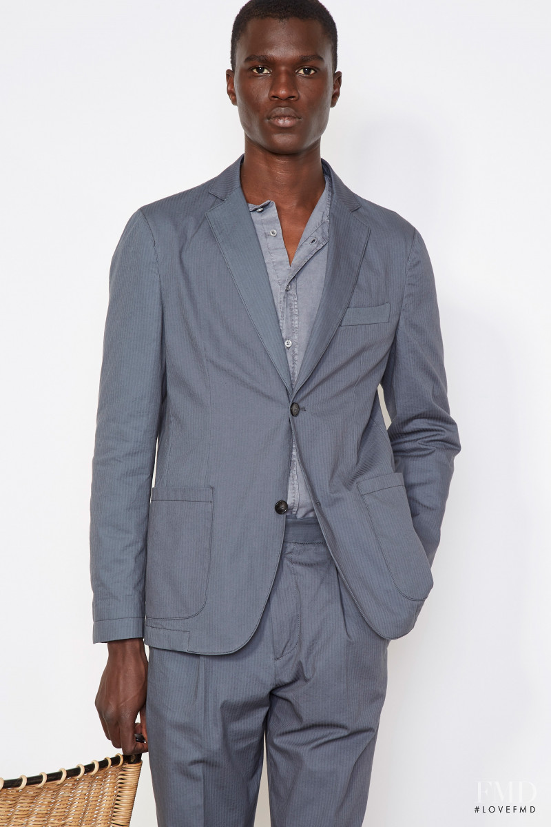 Mamadou Lo featured in  the Officine Generale lookbook for Spring/Summer 2021