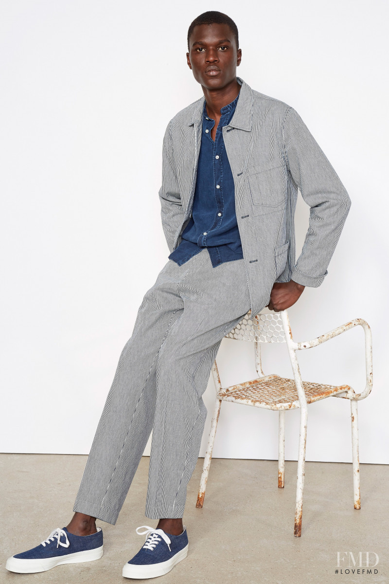 Mamadou Lo featured in  the Officine Generale lookbook for Spring/Summer 2021