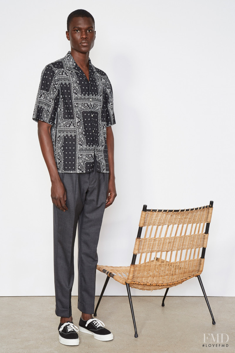 Mamadou Lo featured in  the Officine Generale lookbook for Spring/Summer 2021