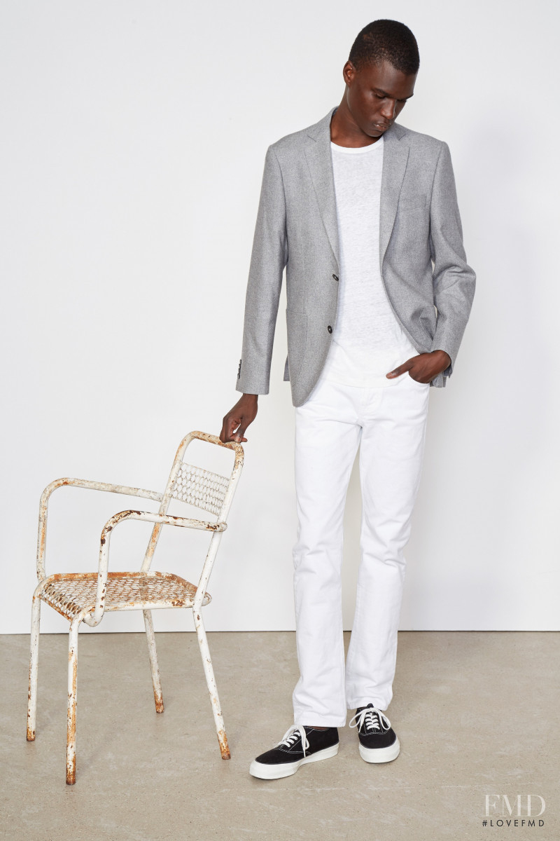 Mamadou Lo featured in  the Officine Generale lookbook for Spring/Summer 2021