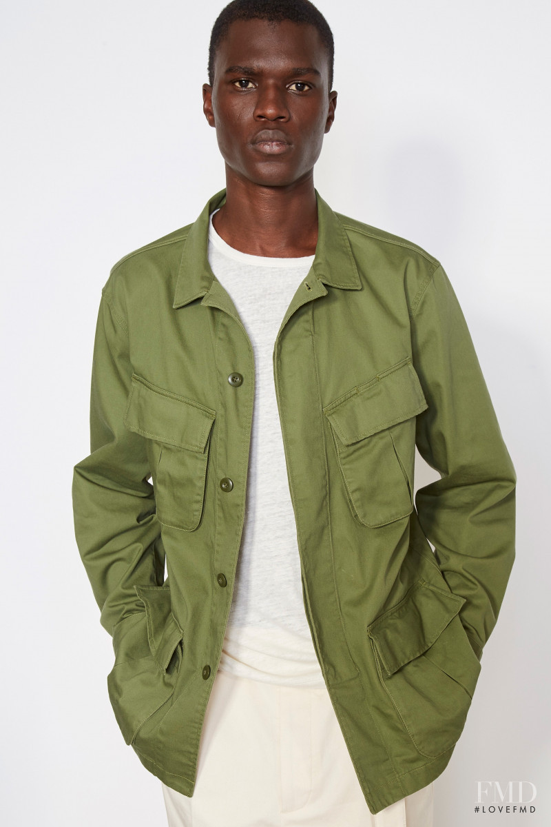 Mamadou Lo featured in  the Officine Generale lookbook for Spring/Summer 2021