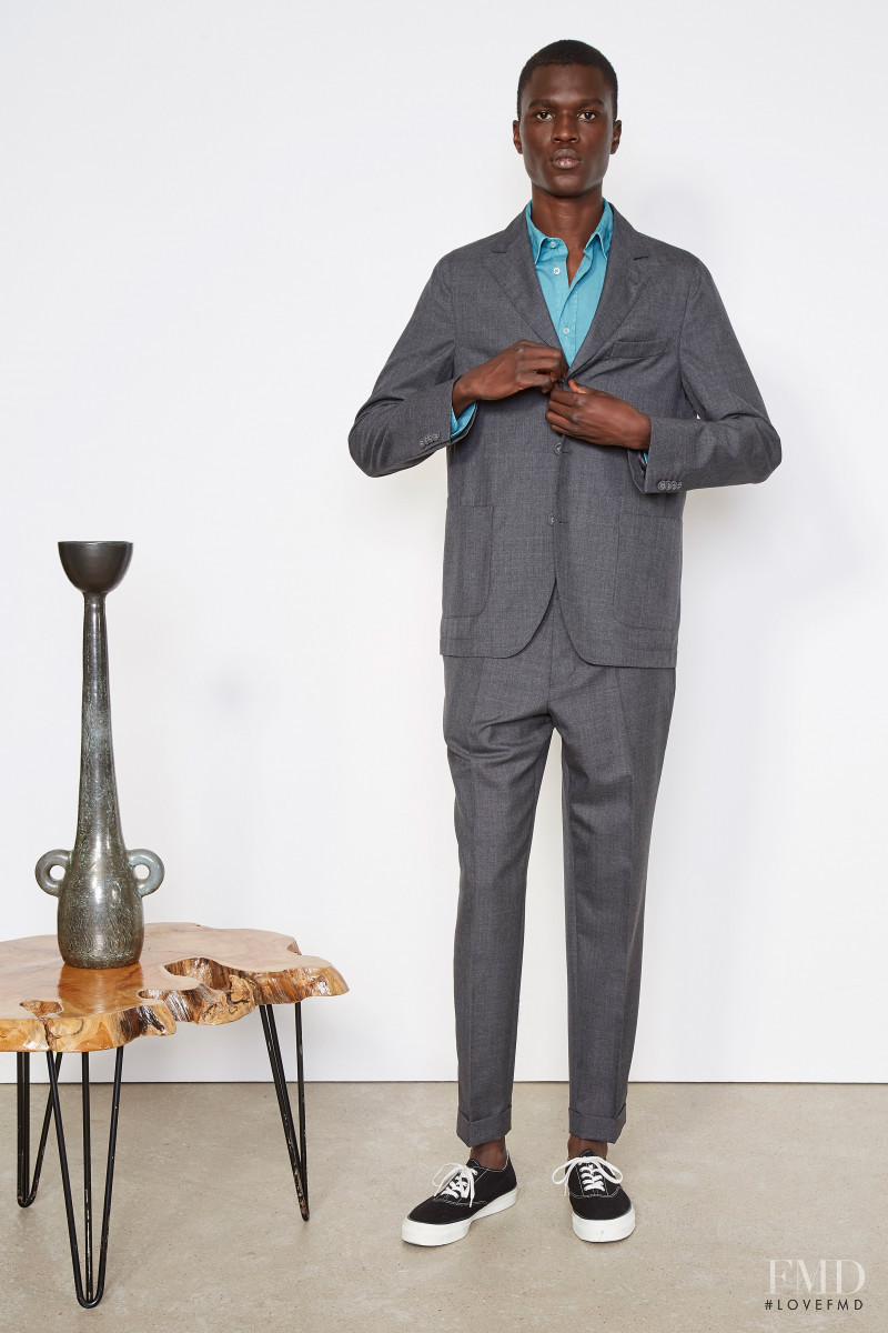 Mamadou Lo featured in  the Officine Generale lookbook for Spring/Summer 2021