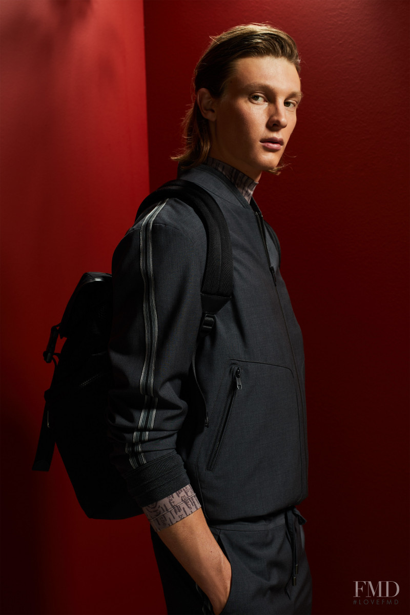 Carl Johan Hedin featured in  the ZZegna lookbook for Spring/Summer 2021