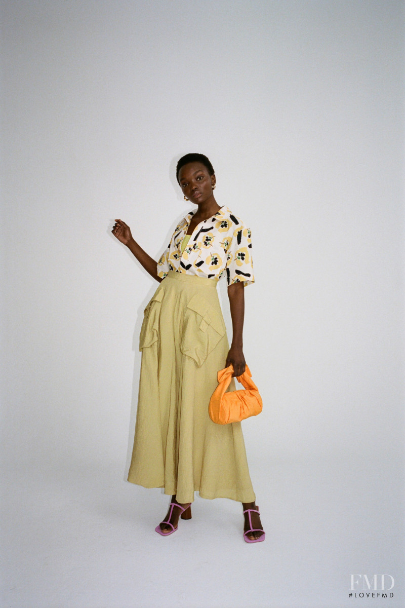 Yacine Diop featured in  the Rejina Pyo lookbook for Resort 2021