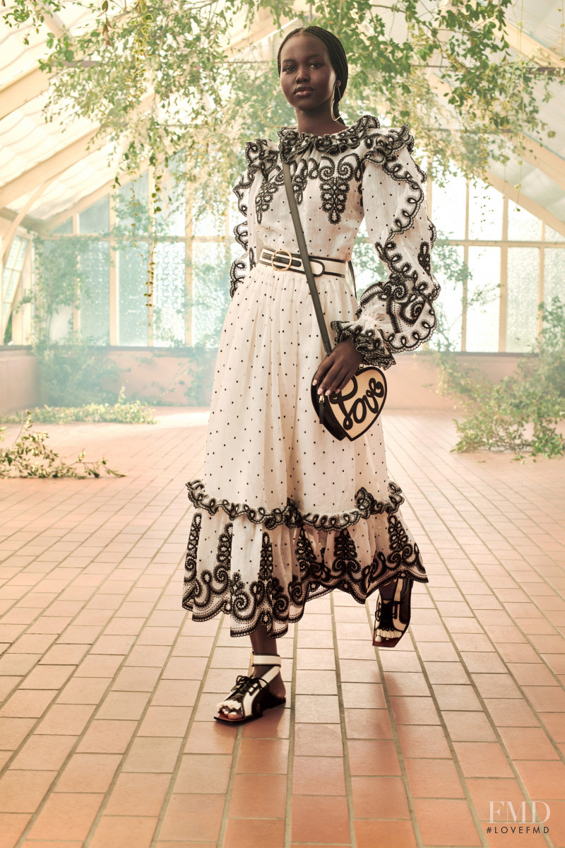 Adut Akech Bior featured in  the Zimmermann lookbook for Resort 2021