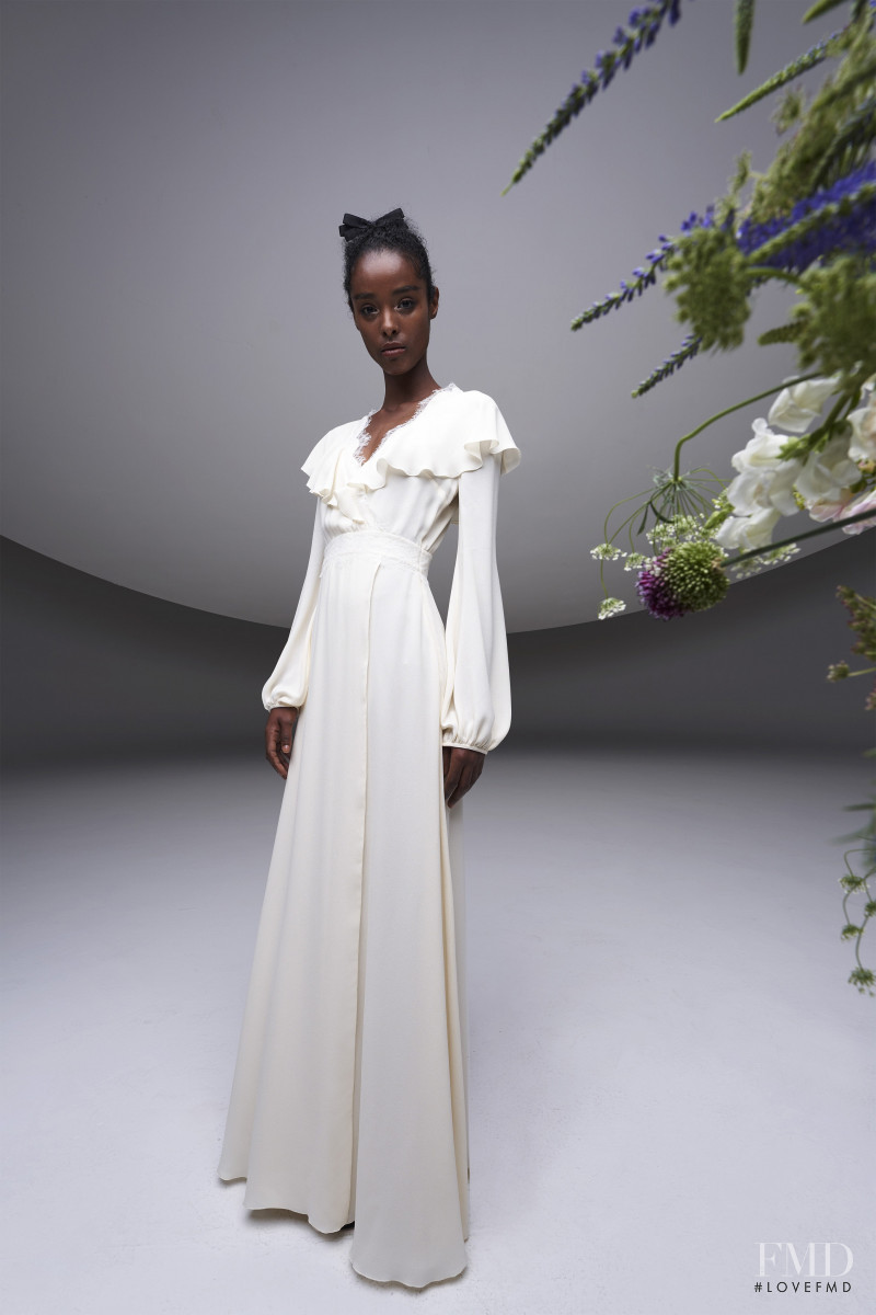 Malika Louback featured in  the Giambattista Valli lookbook for Resort 2021