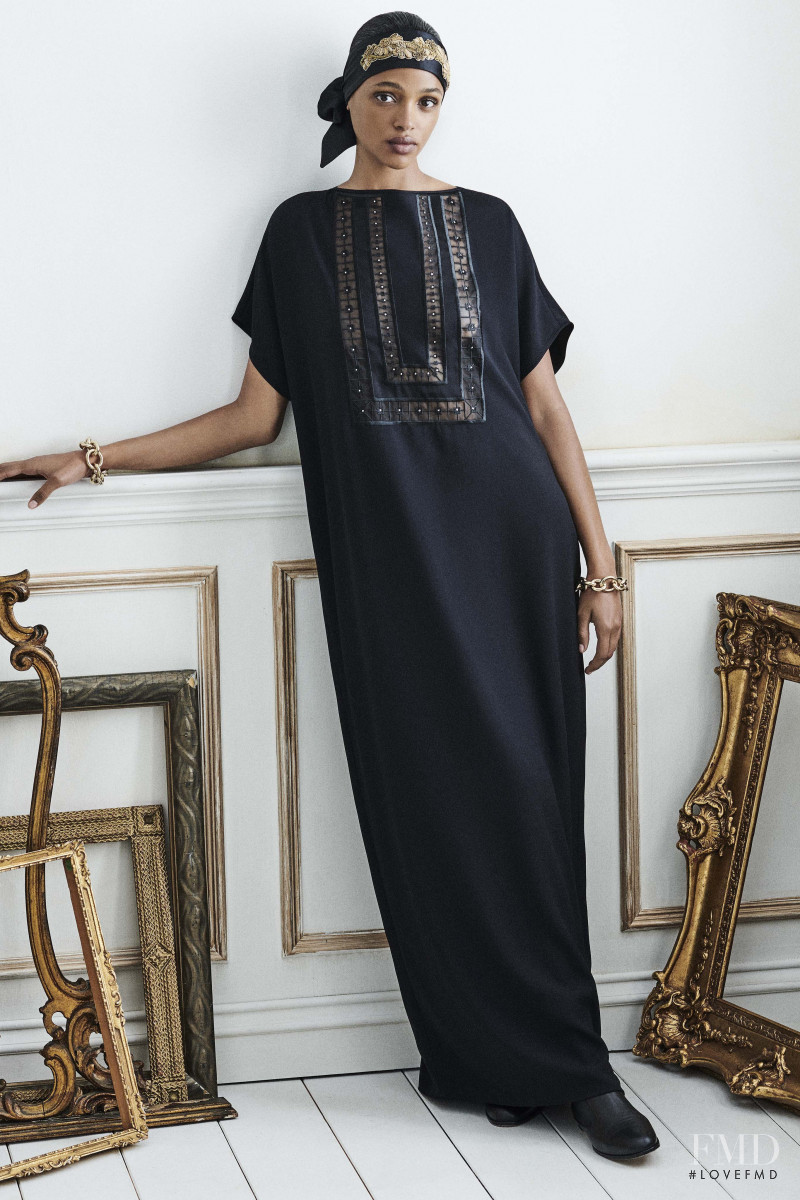 Aya Jones featured in  the Max Mara lookbook for Resort 2021